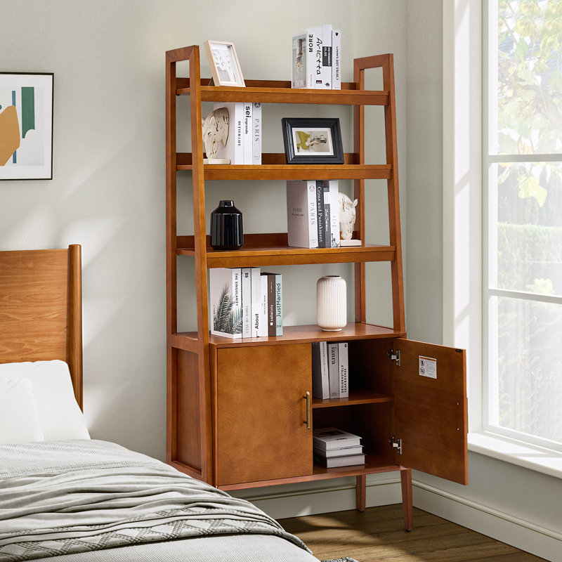 Wade Logan® Angelith 76'' H Ladder Storage Shelf Bookcase